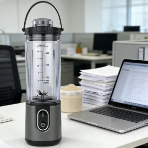 450ml Portable Electric Smoothie Maker with Plastic Housing 1 Speed BPA Free