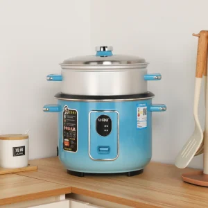 4L Portable Double Wall Steamer Rice Cooker Aluminum Durable Nonstick Pot Liner Household Appliances