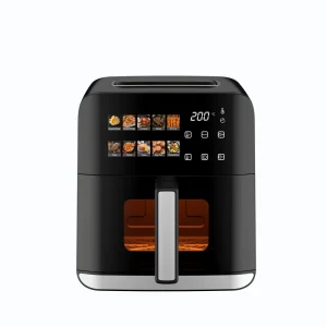 4L Square Modern Plastic Air Fryer Oven Oil-Free Electric Easy Use for Healthy Fast Household Cooking 1 Year Warranty