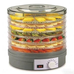 5-Layer Plastic Eco-Friendly Multifunction Food Dehydrator 360 Cycle Heating Industrial Electric Household 345W Vegetable Dryer