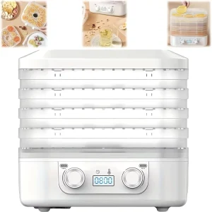 5-Layer Tray Household Food Dehydrator Digital Temperature Control Up 70C Eco-Friendly for Candy Fruits