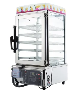 5 Layers Digital Timer Control Steamed Stuffed Bun Food Display Steamer Cabinet