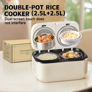 5 Liter Dual Core Microcomputer Control 800W Double Bile Household Rice Cooker for 3 to 4 People