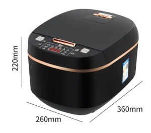 5 Liter Smart Electric Multifunctional Scheduleable Rice Cooker with Plastic Housing for Household RV Hotel Use