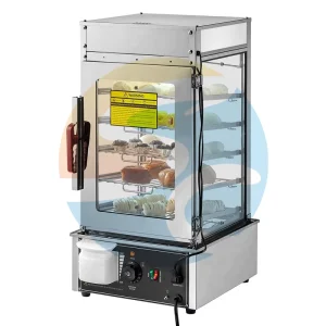 5-Tier Multifunctional Commercial Stainless Steel Food Steamer Bun Warmer Machine 220V Easy Operation LED Siomai Corn