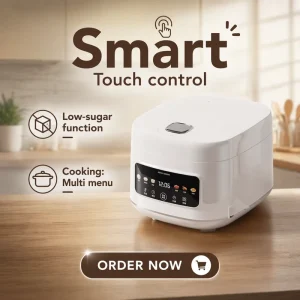 5.1-6.0L Electric Multi Purpose Rice Cooker Fast Cooking Smart Digital LED Display Plastic Measuring Cup Household Outdoor