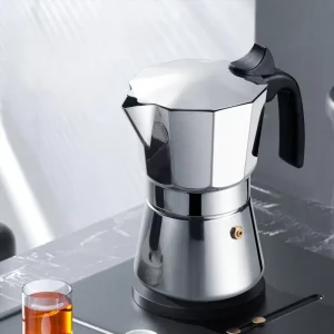 5.2 Oz 10.2 Oz Stainless Steel Coffee Maker Stove Italian Espresso Coffee Maker Brewer Stovetop Espresso Maker Moka Pot