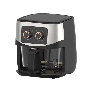 5.5L 6L 7L 8L Oven with Dual Basket Electric Stainless Steel Air Fryer Kitchen Appliance Glass Visible Air Fryer