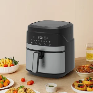5.5L Digital Electric Air Fryer with Touch Screen Display Square Deep Hot Oven Free Oil Multifunctional Air Fryer