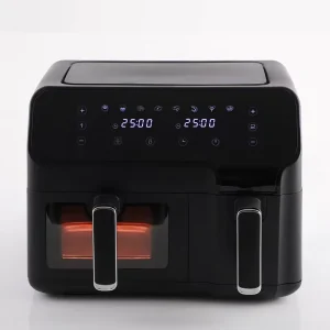 5.5L and 3.5L Dual Basket Air Fryer Oven with Independent Double Cooking Zone, Viewing Window, 2700W