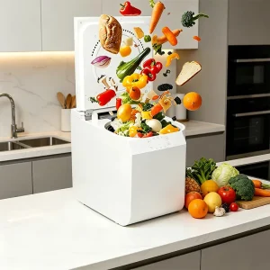 5.6L Stainless Steel Household Kitchen Food Waste Processor with Deodorization and Auto Clean