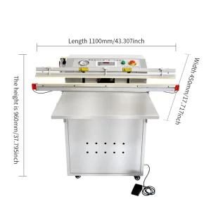 500/600/800 Commercial Vacuum Packer for Food Packaging Industrial Vacuum Sealer Vertical Type External Vacuum Packing Machine