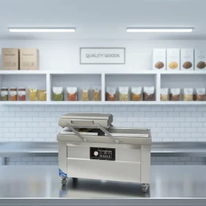 500PD Dual Chamber Vacuum Sealer for Factory & Store Food Preservation Vacuum Packing Machine