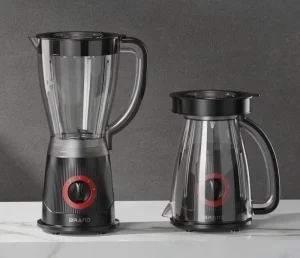 500W Manual Electric Commercial Smoothie Blender Glass 1500ml Capacity 2 in 1 Multifunctional Push Button Inverted Juicer