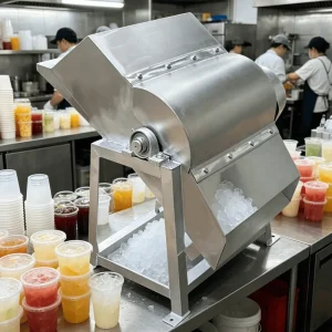 50kg 100kg Ice Block Crusher Machine Electric Shave Ice Cube Shaving Machine with Food Grade