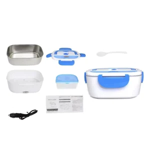 55W Faster Food Heater Electric Lunch Box for Car and Home Portable Food Warmer for Adults with Stainless Steel Container