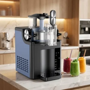 5IN1 Stainless Steel Commercial Automatic Electric Slushie Maker Household Use Ice Cream Machine