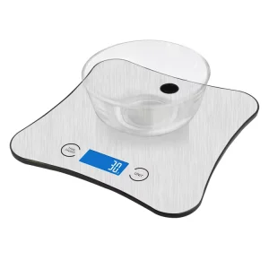 5KG Glass Electronic Smart Automatic Digital Kitchen Scale with Bowl Battery Powered