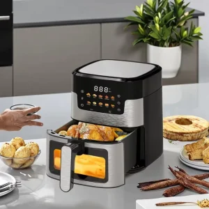 5L 1350W Smart Touch Screen Custom Oil Free Deep Fryer Hot Air Fryer De Aire