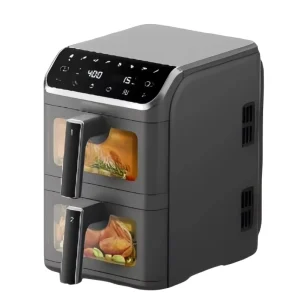 5L Double Air Fryer Grill Dual Zone Fryer Oven 2200W High Power Air Oven with Double Big Windows