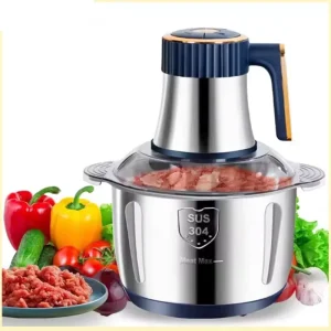 5L Electric Meat Grinder 500W Stainless Steel Portable Multifunctional Food Crusher Vegetable Slicer Processor Chopper Kitchen