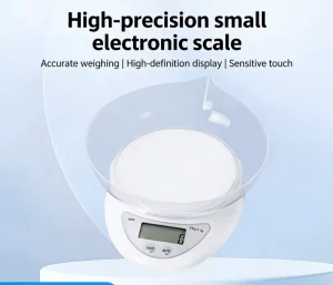 5kg LCD Kitchen Electronic Scale Auto Shut Non-Slip Platform Lightweight Design for Household Use High Precision Herb Food Scale