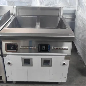 5kw*2 Commercial Kitchen Dual Tank Induction Deep Fryer Electric Frying Equipment for Fried Chicken French Fries