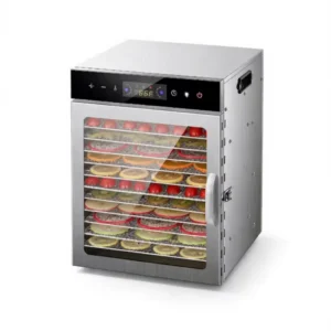 6 18 Layer Electric Food Dehydrator Machine Black Stainless Steel Shell for Home and Commercial Use