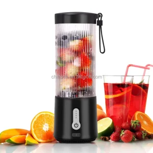 6 Blades USB Rechargeable BPA Free Car Use 450ml Capacity Portable Electric Juicer Blender for Household Outdoor Commercial Gym