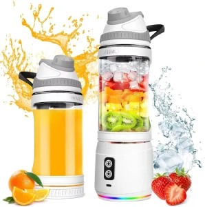 6 Blades USB Rechargeable Home Smoothie Blender 700ML Mini Portable Blender Juicer for Travel Camping Outdoor