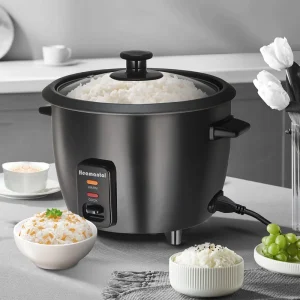 6-Cup Rice Cooker with Detachable Nonstick Pot, Yogurt Maker & One-Touch Grain Cooker, Automatic Keep Warm