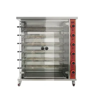 6 Layer Industrial Vertical Electric Gas Chicken Rotisserie Oven Machine