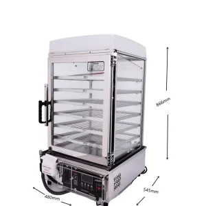 6 Layers Commercial Electric Glass Bun Warmer Steamer Cooker for Display