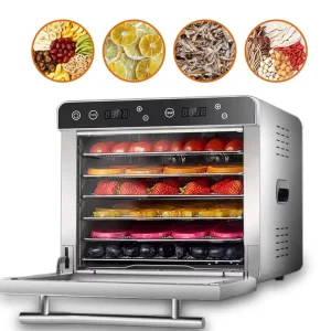 6 Layers Home Kitchen Small Size Stainless Steel Digital Control Fruit Dehydrator