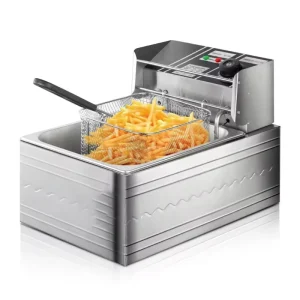 6 Liter Commercial Home Kitchen Electric Deep Fryer Restaurant Friteuse Machine With Temperature Control