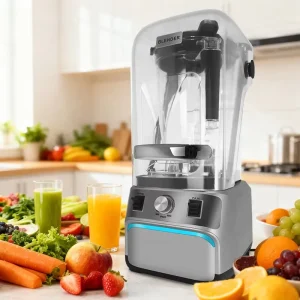 6 Liter Professional Commercial Blender High Power Food Processing Blender Grinder Ice Crushing Juicer Maker Silent Bar Blender