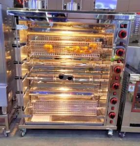 6 Rods Grilleur Poulet Gaz Chicken Cooker Machine Gas Rotisserie Oven