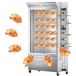 6 Rods Snack Machine Stainless Steel Gas Chicken Grills Automatic Rotisserie Oven Multi Function Chicken Rotisserie Machine