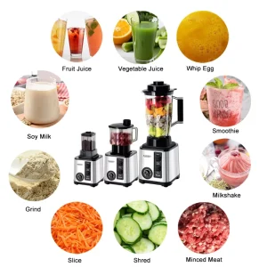 6 in 1 Blenders Machine 9500w Electric Food Processor Crest Silver Bardefu 3 in 1 Heavy Duty Commercial Mixer and Grinder Juicer