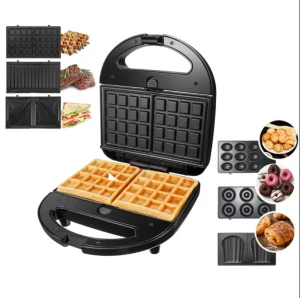 6 in 1 Double Sided Sandwich Maker Semi Automatic Breakfast Making Machine With 6 Trays Breakfast Sandwich Maker Set Toaster