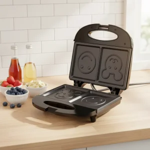6 in 1 Electric Breakfast Pancake Nut Doughnut Waffle Maker Panini Sandwich Maker 2 Slice Breakfast Maker