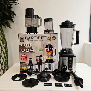 6 in 1 Multifunctional 3L Stainless Steel Blender with Smart Food Processing Electric Meat Grinder and Mixing Machine