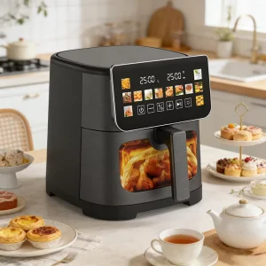6.5L Smart Air Fryer Toaster Oven with Built in Digital Control and Up Down Dual Heating for Small Kitchens