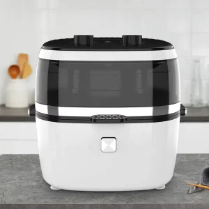 6.5L factory price household use non stick surface material pot no oil visual window air fryer OEM