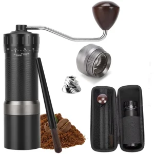 60 Levels Disassembley Detachable Upper Adjustment CNC Stainless Steel Conical Burr Mill Manual Coffee Grinder