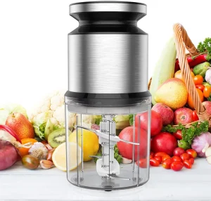600ML Stainless Steel Electric Food Processor Multipurpose Kitchen Appliance for Grinding Fruit Vegetables Other Ingredients