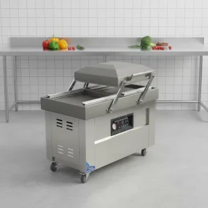 600PD Electric Quiet High Efficiency Dual Chamber Vacuum Packing Machine Commercial Food Chemical Sealer Easy Clean Simple