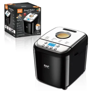 600W Automatic Bread Maker with Nonstick Bread Pan LCD Display and Large Window for 500g 750g or 1000g Loaves