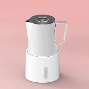 600W Electric Milk Frother 250ML Stainless Steel Design 3 Frothing Modes Heating Function for Luxurious Foam