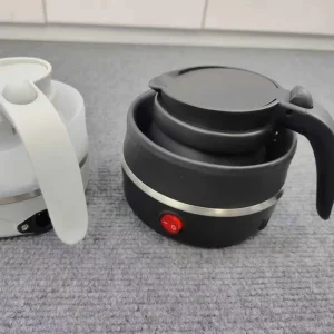 600W Mini Collapsible Kettle 0.6L Portable Travel Water Heater Silicone Foldable Pot for Coffee Tea Baby Milk